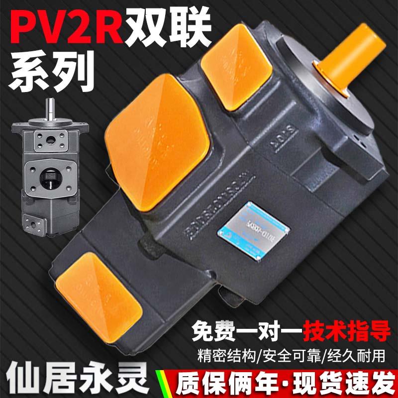 仙居永灵液压双联叶片泵PV2R21/1/31/32油泵总成液压系统泵头配件