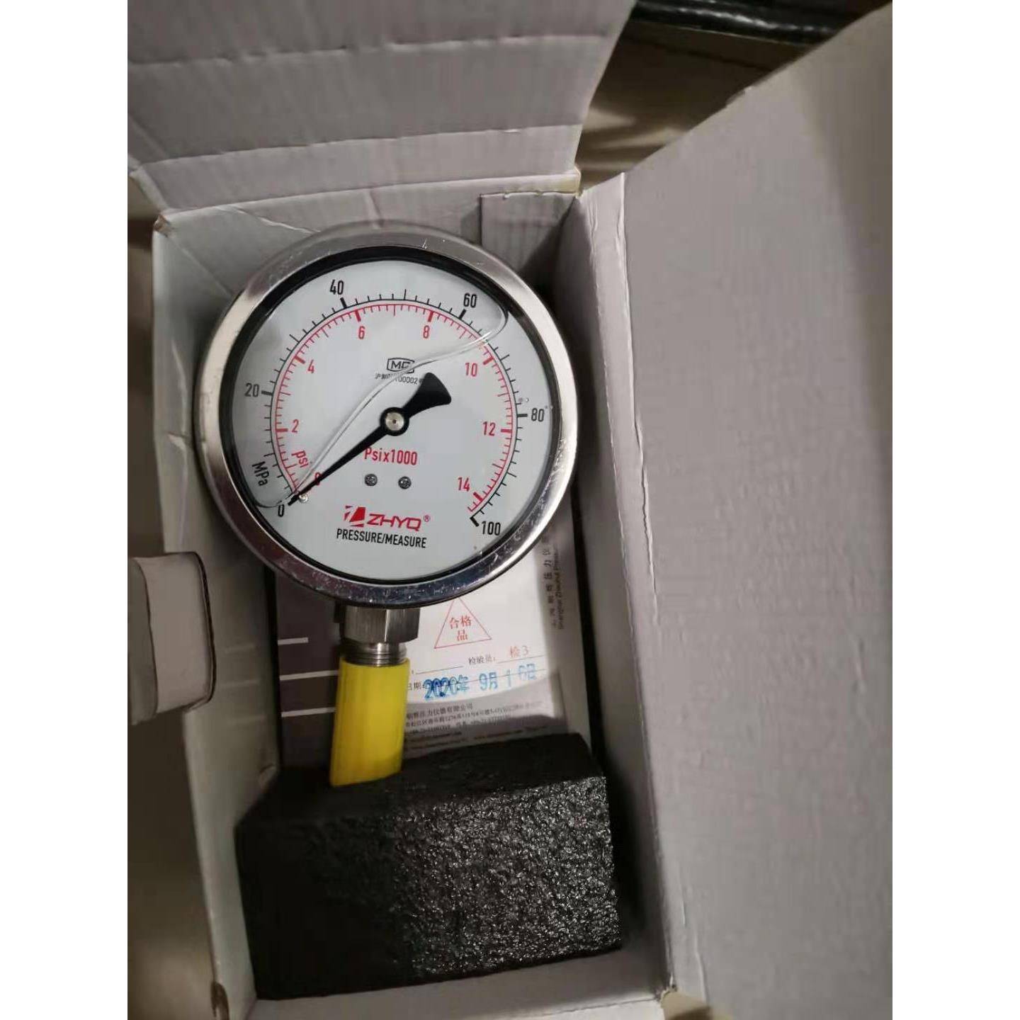 PT124Y-620-100MPA-M20 东华申鹿均质机上海朝辉卫生隔膜压力表