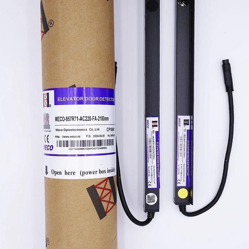 杭州西奥电梯光幕WECO-957R71-AC220-FA-2100mmU/L/DC12B原装微科