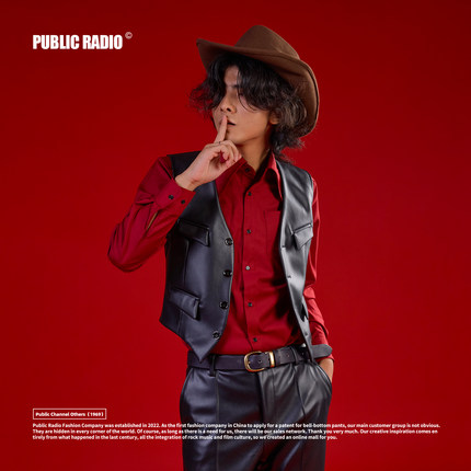 PUBLIC RADIO｜WEST COWBOY 西部日落骑士真皮左轮马甲外套内外搭