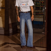 西部美学 复古重磅550G纯棉水洗牛仔喇叭裤 PUBLIC RADIO｜70S美式