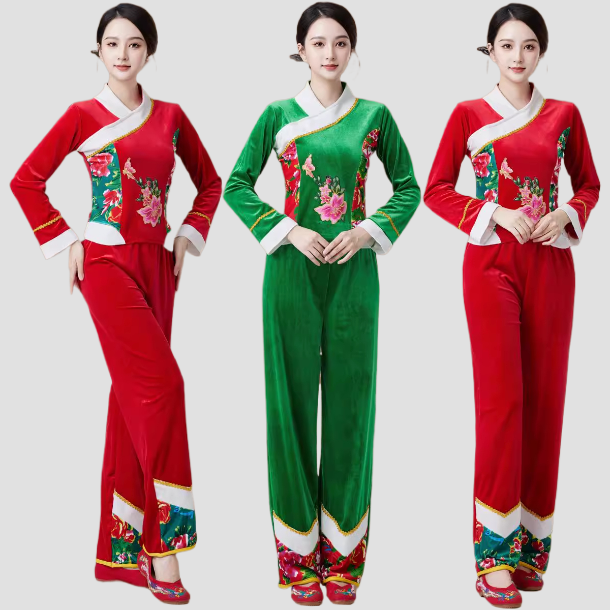 新款民族风长袖打鼓服