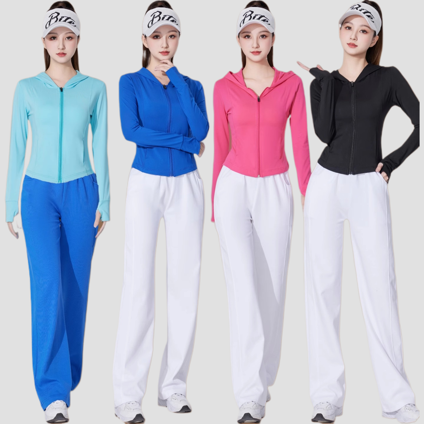 2024春秋新款防晒衣外套广场舞长袖长裤运动健身操跳操服暴汗服女