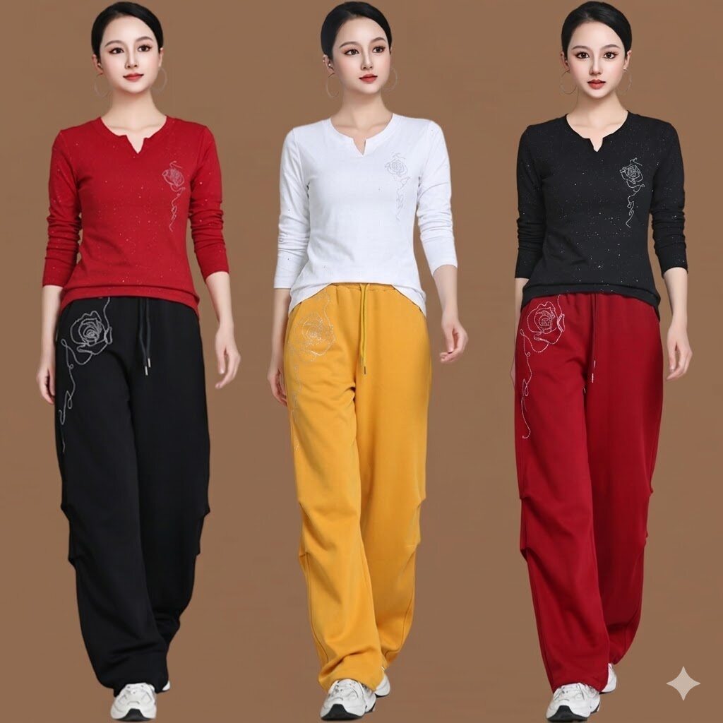 广场舞服装女套装春秋新款鬼步舞跳舞服中老年运动服宽松两件套女