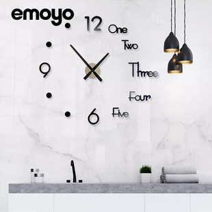 Creative Digital Wall Clock Sticker Watc Modern Design DIY