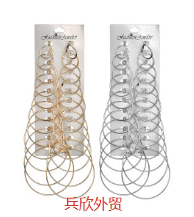 trend exaggeration Ear ring 12 pairs Big Hoops lady earrings