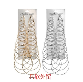 trend exaggeration Ear ring 12 pairs Big Hoops lady earrings