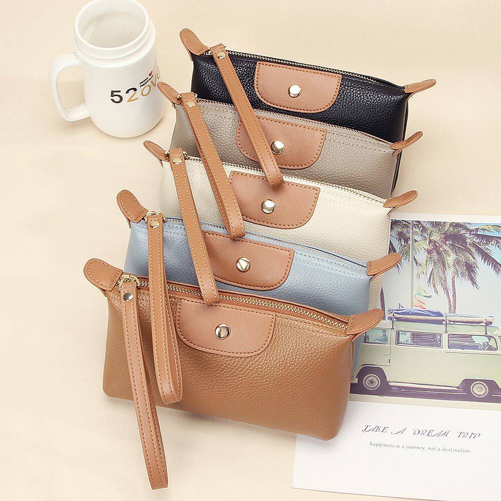 新款真软皮钱包长款大容量手拿包女撞色手拿包软皮手腕带拉链包,箱包皮具/热销女包/男包,手拿包,淘宝优惠券,粉丝福利购,淘宝优惠卷