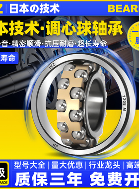 日本IVZ铜保持器调心球轴承2204双列2205M 2206M 2207 2208 2209M