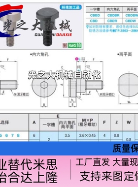 内六角支点台阶螺丝螺栓FCBDBR8/10-9-12-20限位支点螺丝碳钢发黑