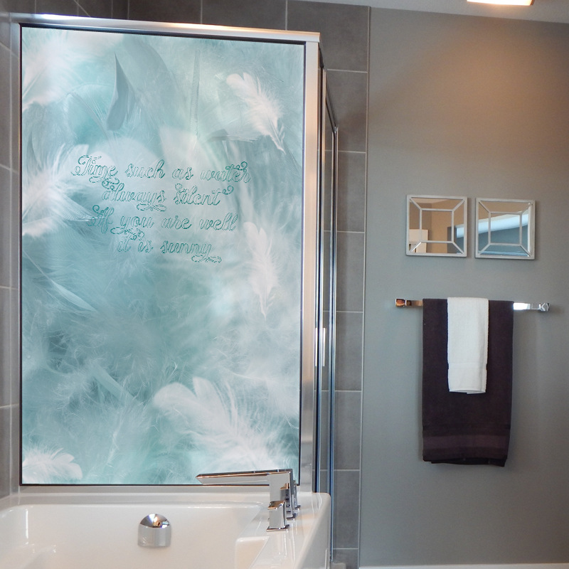 简约贴D1199可移除背胶窗户移门装饰贴膜PVC磨砂玻璃贴透光不