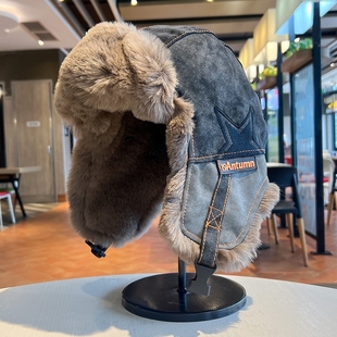 。冬天帽子男款保暖护耳真皮男士2025新款秋冬季加绒老人爷爷防寒