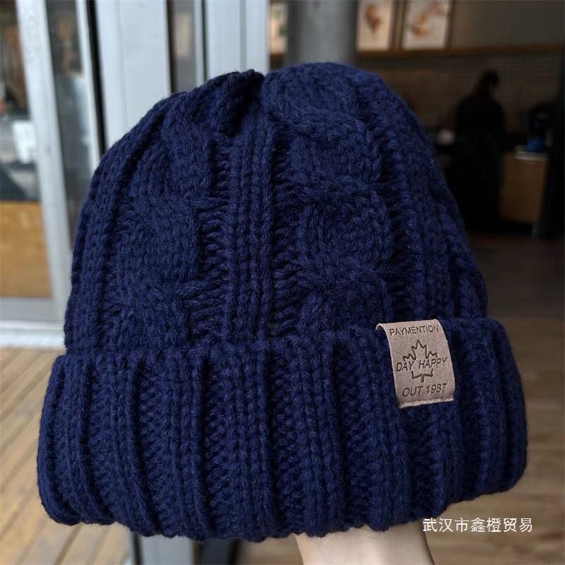 新品加绒毛线帽冬天韩版保暖秋冬加厚百搭麻花针织防风护耳帽子冷