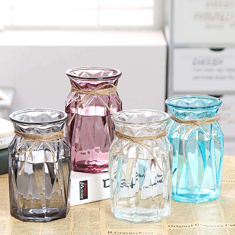 新品新款欧式简约水培玻璃透明水养绿萝富贵竹植物花盆客厅插花瓶