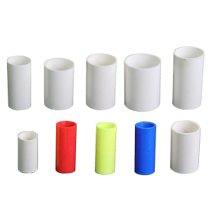 16线管直接PVC20直接4分塑料加厚国标红色蓝黄白加长接头配件管件