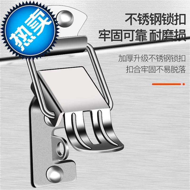 不锈钢工具箱 加厚手提式家用收纳箱大小号多a功能车载铁皮箱子