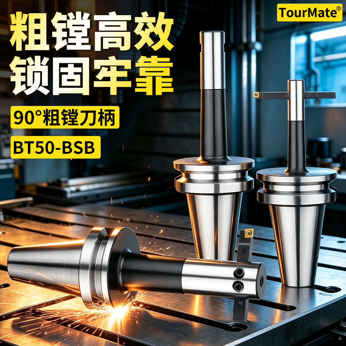 数控镗孔刀杆BSB90度加工中心图片