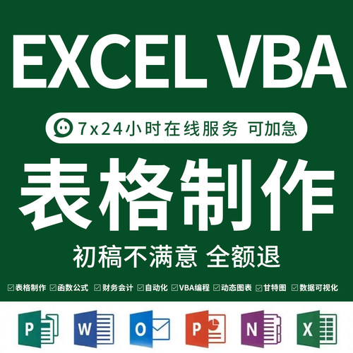 excel表格代制作图表vba宏编程序定制设计函数图表数据帮整理Exce