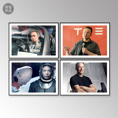 Elon Musk 埃隆马斯克装饰画客厅玄关卧室办公室企业家励志挂画