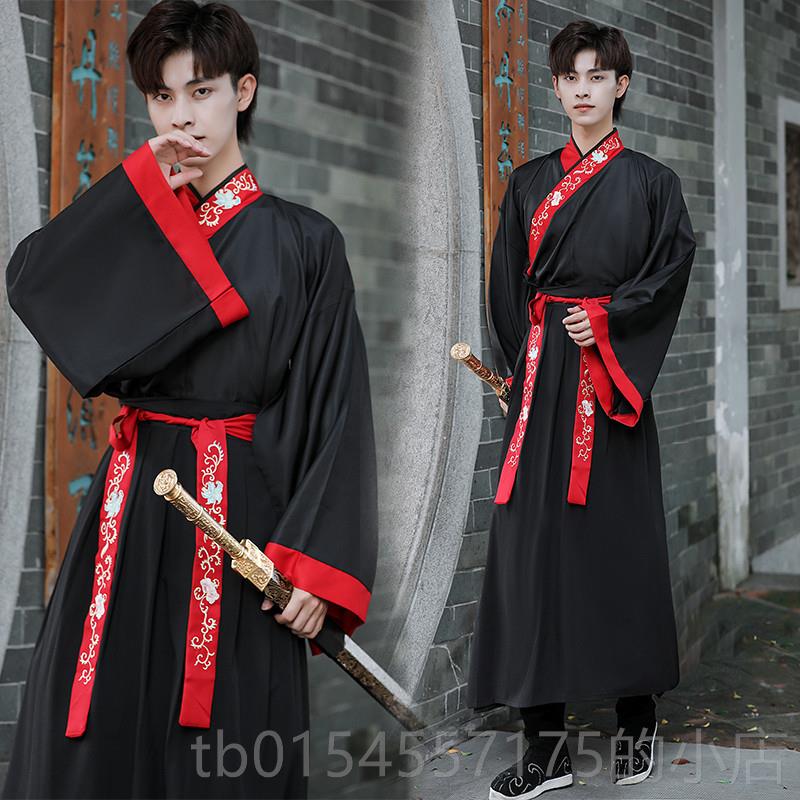 正品改良古装汉服女风中国仙武侠服古交领气风男学生班服侠客女毕