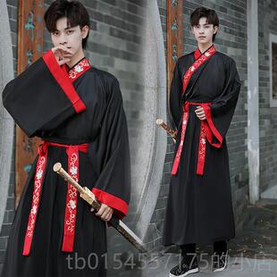 正品改良古装汉服女风中国仙武侠服古交领气风男学生班服侠客女毕