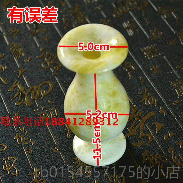 正品筒玉石瓶岫阿富汗玉花摆件米黄玉玉特大笔摆件玉花瓶竹节桶多