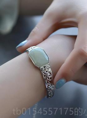 正品云隐s925银手镯和镂空蝴蝶图腾开田口镯子精致纯复古手饰玉女