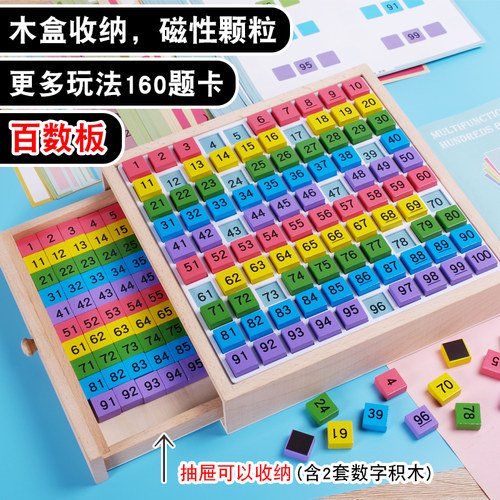 磁性百数板蒙氏教具数学数感启蒙
