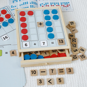 十格阵数字启蒙幼儿园数学加减法教具儿童算数分解玩具木盒20以内