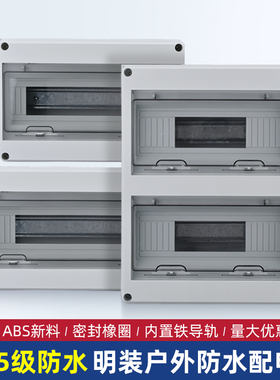 HT-15户外防水明装配电箱24位空气开关盒子防雨室外塑料大18回路