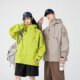 溜淘春秋季 风衣 情侣防风防水夹克户外连帽工装 新款 冲锋衣男女同款