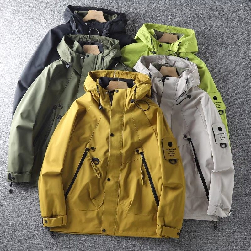 2025新款情侣款~春男士防风防水宽松休闲运动登山冲锋衣夹克外套,男装,夹克,淘宝优惠券,粉丝福利购,淘宝优惠卷