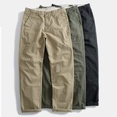 裤 大码 秋冬男士 复古纯棉工装 宽松休闲裤 户外直筒长裤 男生商务裤 子