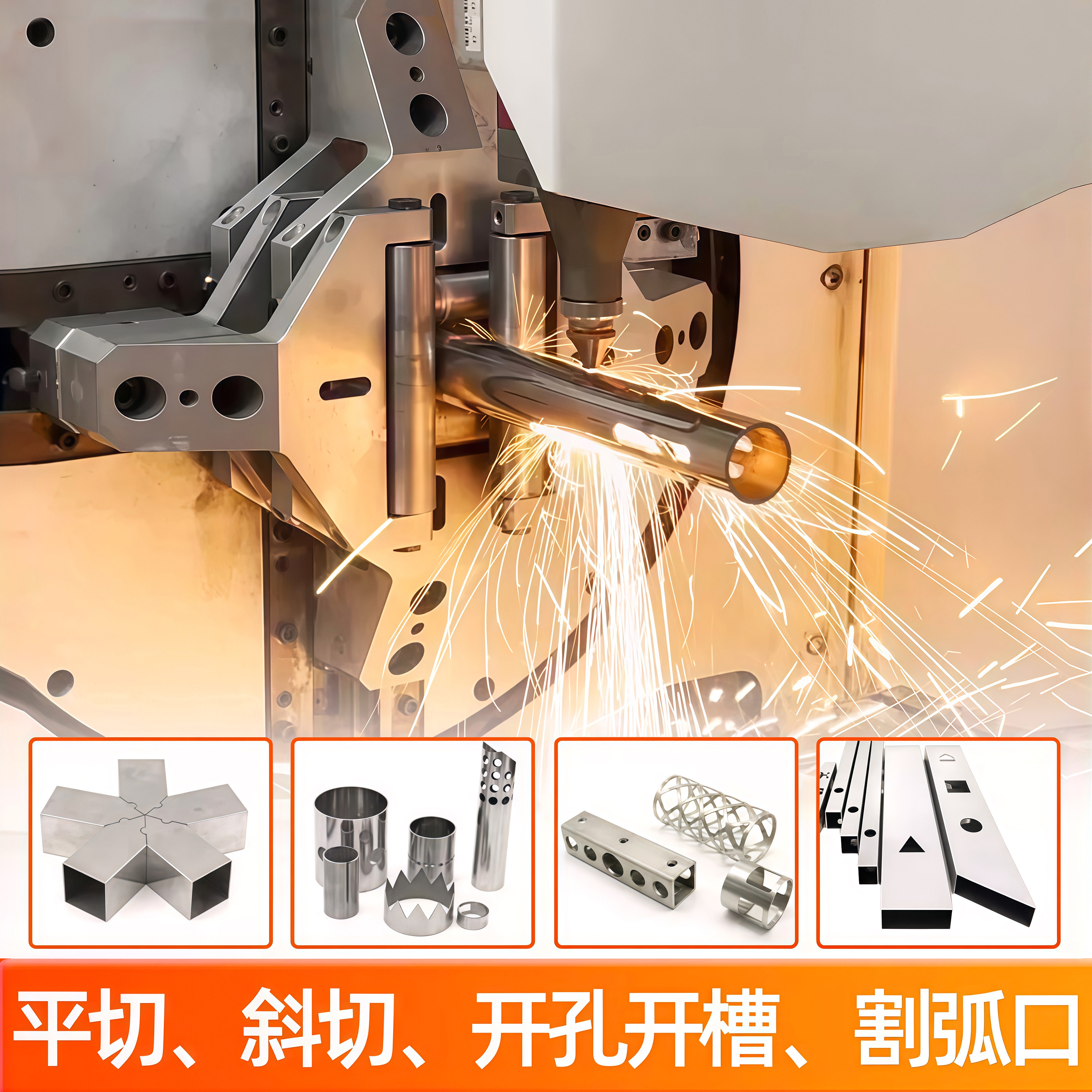 钢管无缝管铁方管激光切管加工高精度三维割管角钢槽钢机架焊接,金属材料及制品,钢管,淘宝优惠券,粉丝福利购,淘宝优惠卷