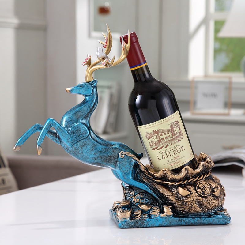 酒杯创意葡萄家用架酒欧式复古件客厅马车装饰摆设新房礼品摆红i.