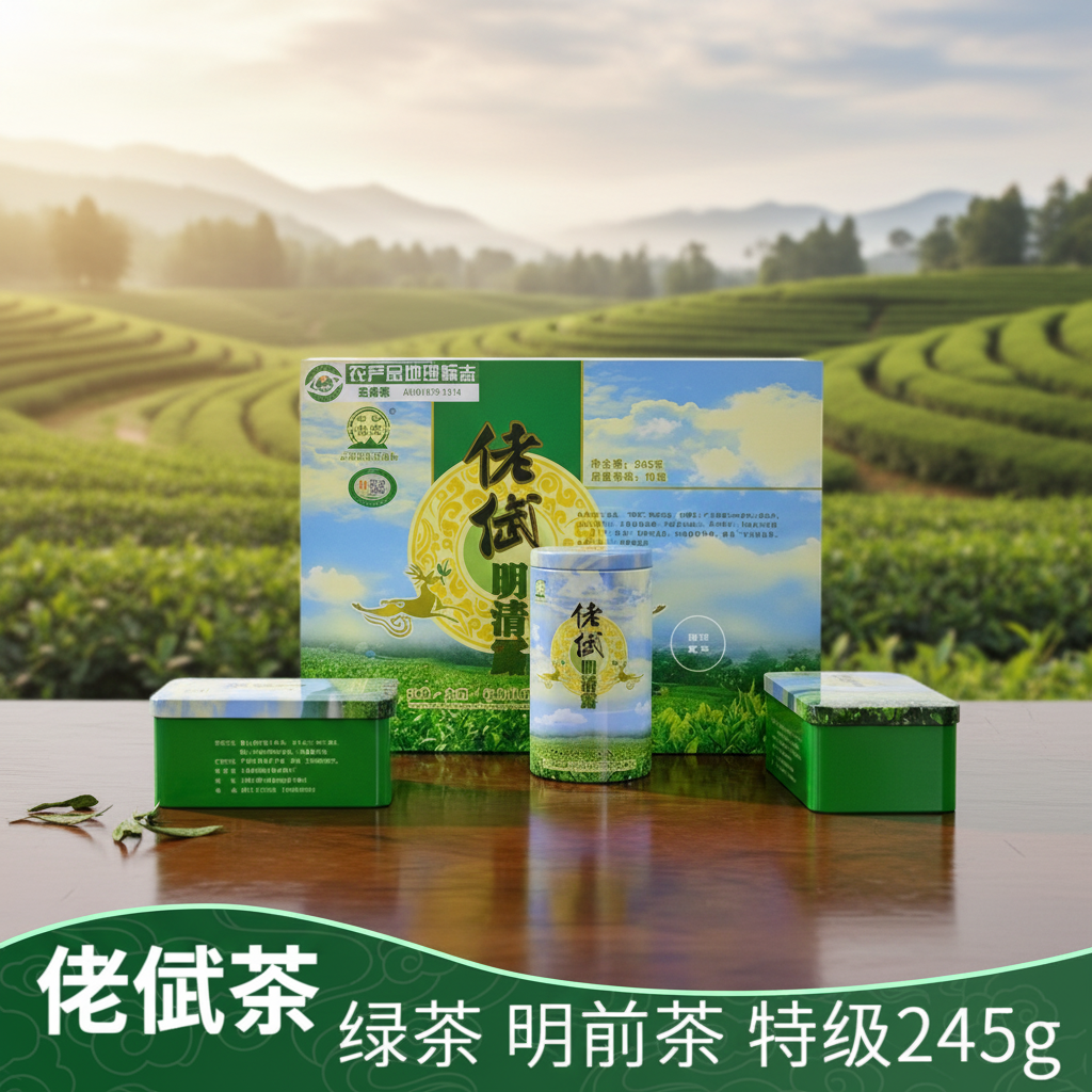 佬倵茶绿茶特级245g礼盒明清露