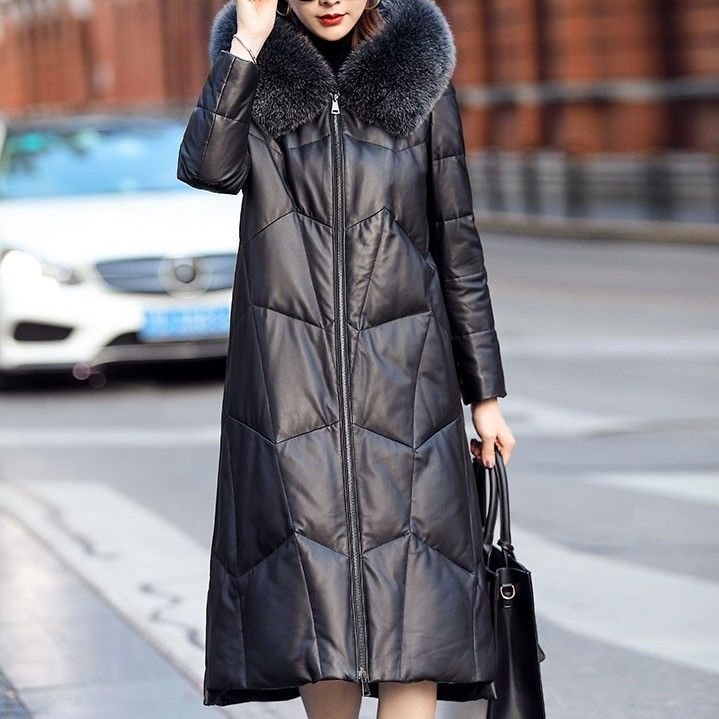 清仓皮羽绒服海宁皮衣女