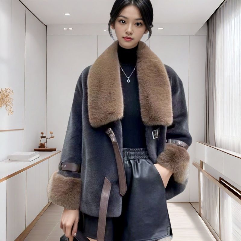 中老年女妈妈装皮毛一体