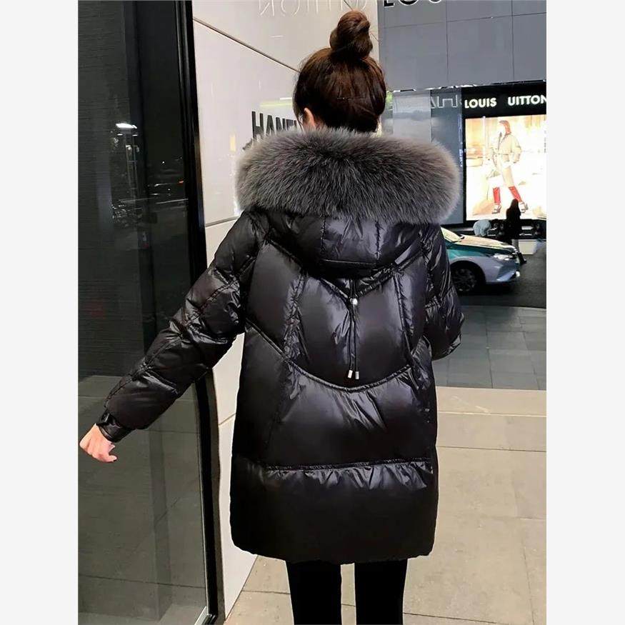 2023羽绒服冬季新款毛领皮草外套加厚宽松小个子韩版时尚免洗外套,女装/女士精品,羽绒服,淘宝优惠券,粉丝福利购,淘宝优惠卷