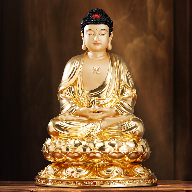 全铜贴金释迦摩尼佛像寺庙家用像