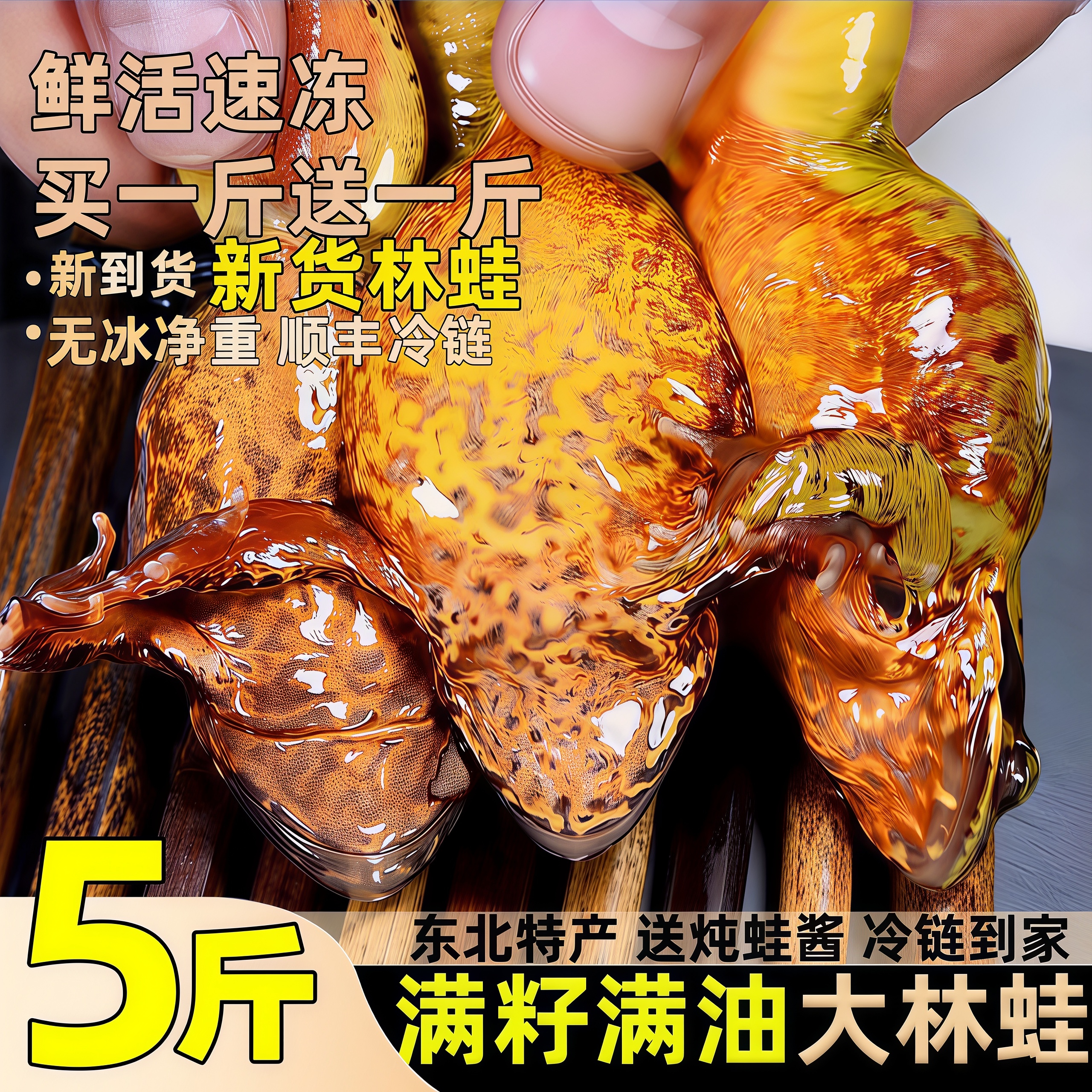东北林蛙2026年新货蛤蟆东北特产雪蛤林蛙冷冻母豹子哈什蟆