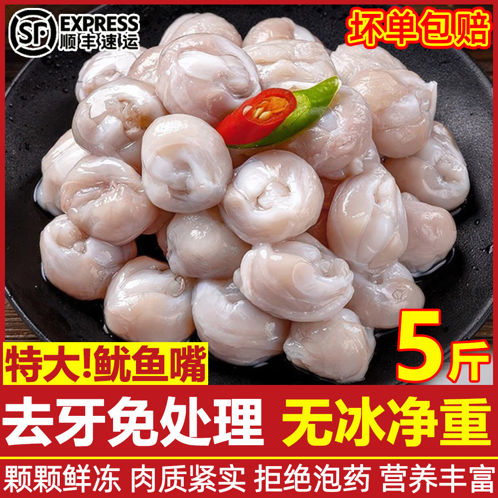 鱿鱼嘴新鲜冷冻去牙商用烧烤串墨鱼嘴目鱼章鱼非干货即食海鲜食材