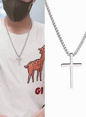 十字架项链男潮百搭潮女挂件长款学生卫衣饰品嘻哈情侣吊坠毛衣