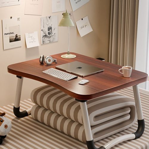 简易可折叠床上小桌子学习书桌笔记本电脑桌懒人卧室飘窗桌坑