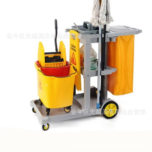 超宝酒店宾馆客房打扫卫生清洁手推车商场物业保洁工具布草