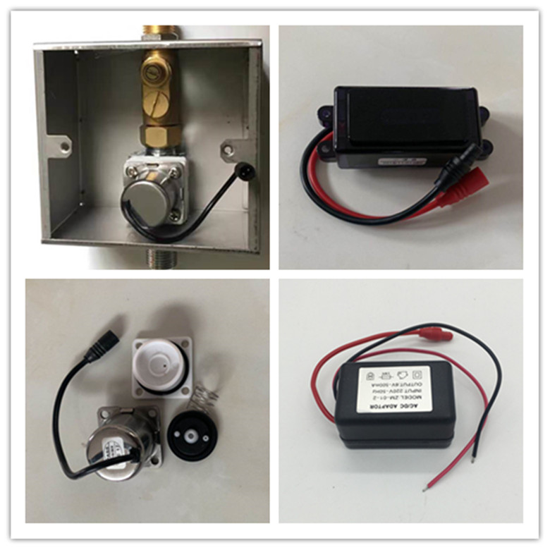 HD3112小便斗感应器配件新款面板总成电磁阀电池盒变压器