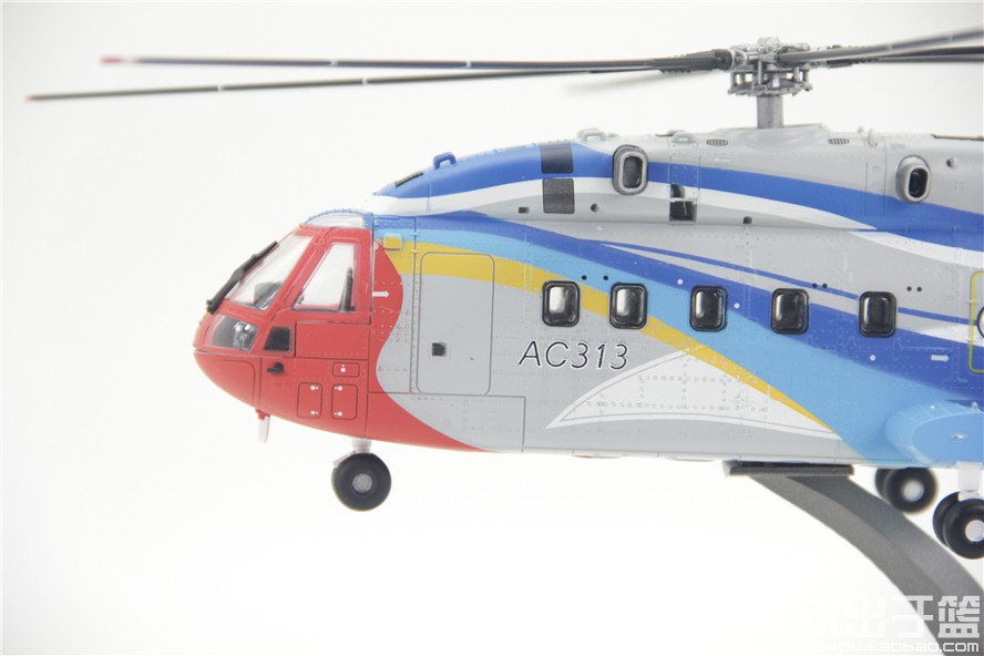 民用直升机飞机模型 ac313大型运输直升机 礼品摆件 合金 1:48