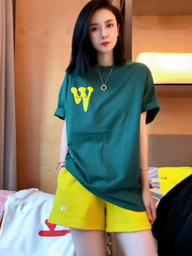 Шорты, штаны, комплект с буквами, короткий рукав, оверсайз, большой размер