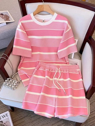 Спортивный костюм, модная летняя одежда, комплект, популярно в интернете, оверсайз