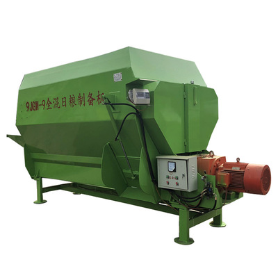 扎兰屯喂牛用拌草机立式卧式tmr全混合日粮搅拌机切割揉搓搅拌机